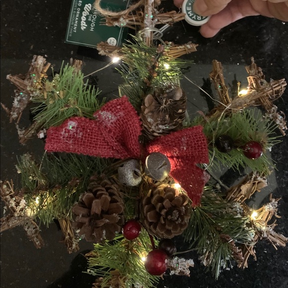 Rustic LED Snowflake Ornament - Picture 3 of 5